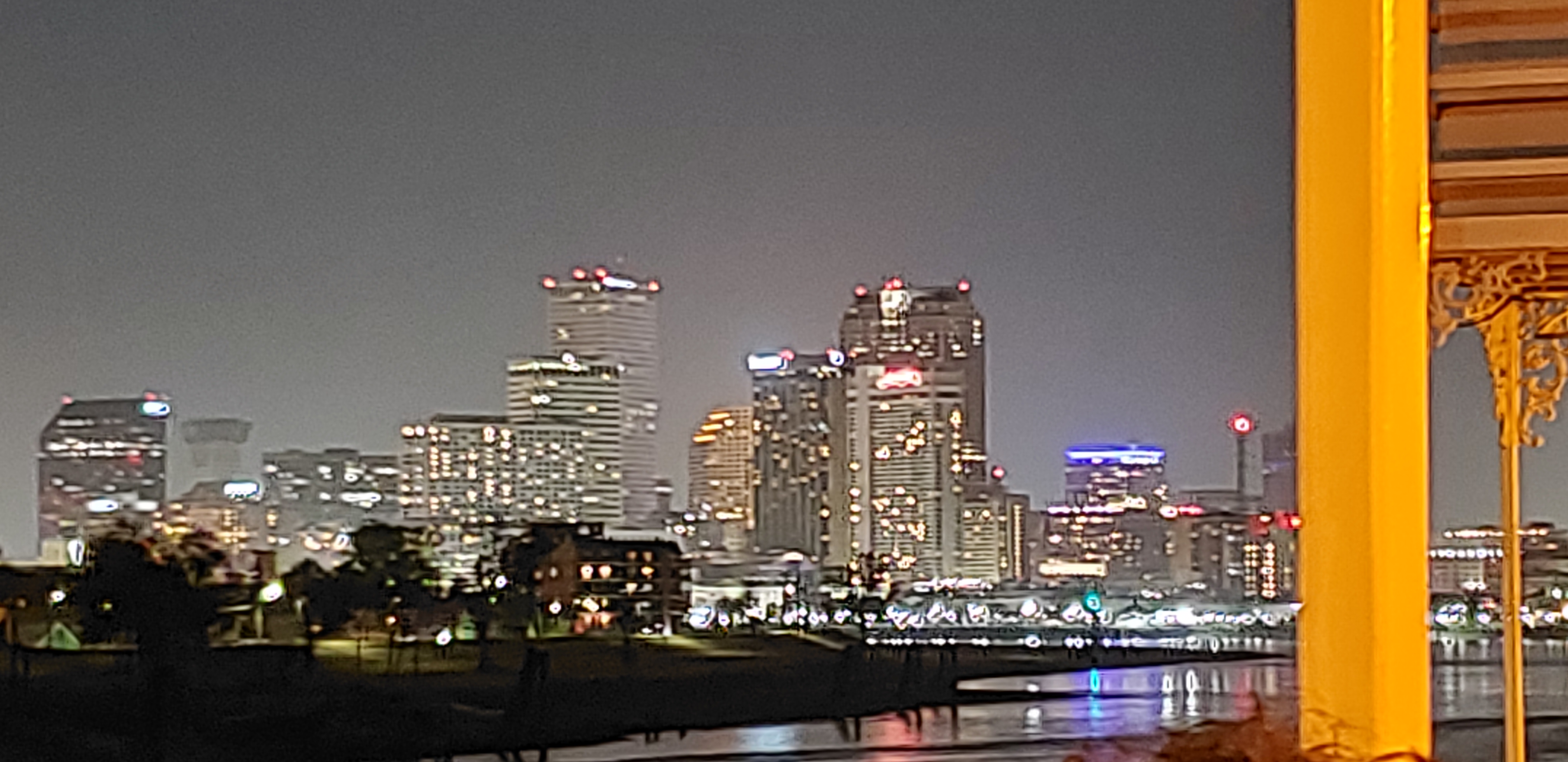 New Orleans from the Mississippi river